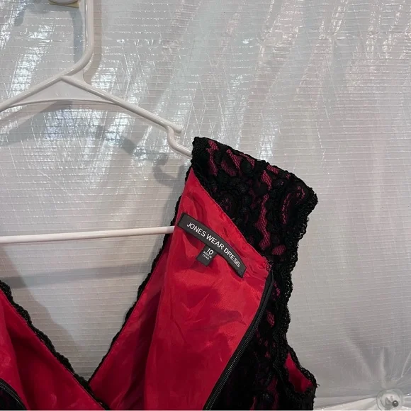 Jones Wear Dress NWT Lace Sleeveless Knee Length Ruffle Dress Women’s Size 10, - Picture 15 of 16